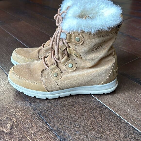 Sorel women’s Joan explorer boots size 7.5 lace up suede waterproof winter warm - Picture 1 of 7